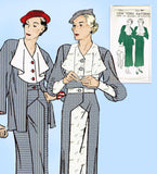 New York 1562: 1930s Uncut Misses Dress and Jacket Sz 40B Vintage Sewing Pattern