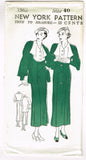 New York 1562: 1930s Uncut Misses Dress and Jacket Sz 40B Vintage Sewing Pattern