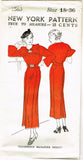 New York 1563: 1930s Uncut Misses Dress and Jacket Sz 36B Vintage Sewing Pattern