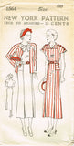 New York 1564: 1930s Uncut Misses Dress and Jacket Sz 40B Vintage Sewing Pattern