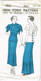 New York 1570: 1930s Uncut Misses Evening Dress Size 32 B Vintage Sewing Pattern