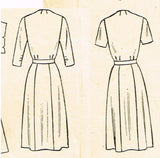 New York 1572: 1950s Misses Street Dress Sz 33 B Vintage Sewing Pattern