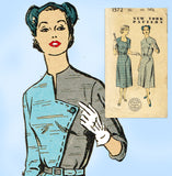 New York 1572: 1950s Misses Street Dress Sz 33 B Vintage Sewing Pattern - Vintage4me2