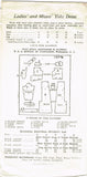 New York 1579: 1930s Uncut Misses Street Dress Size 40 B Vintage Sewing Pattern