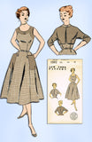 1940s Vintage New York Sewing Pattern 1592 Uncut Misses Sun Dress & Jacket 33 B