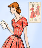 1950s Vintage New York Sewing Pattern 1607 Uncut Misses Rockabilly Dress Sz 34 B