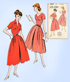 1950s Vintage New York Sewing Pattern 1607 Uncut Misses Rockabilly Dress Sz 34 B