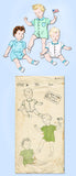 1940s Vintage New York Sewing Pattern 1792 Baby Boy or Girls Romper Sz 6 months