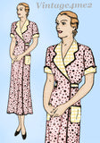 New York 18: 1930s Rare Uncut Misses Hooverette Sz 46 B Vintage Sewing Pattern