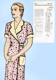 New York 18: 1930s Rare Uncut Misses Hooverette Sz 46 B Vintage Sewing Pattern