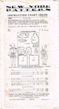 1940s Original Vintage New York Sewing Pattern 1841 Toddler Girls Dress Size 4