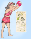 New York 1873: 1940s Toddler Girls Playsuit & Sun Dress Sz 6 Vintage Sewing Pattern - Vintage4me2