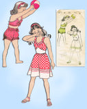 New York 1873: 1940s Toddler Girls Playsuit & Sun Dress Sz 6 Vintage Sewing Pattern - Vintage4me2