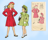 1940s Vintage New York Sewing Pattern 1915 Toddler Girls Princess Coat Size 6
