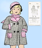 1930s Vintage New York Sewing Pattern 20 Cute Uncut Toddlers Coat Size 6