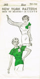 New York 202: 1930s Uncut Glamorous Misses Blouse Sz 34 B Vintage Sewing Pattern