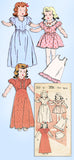 1940s Vintage New York Sewing Pattern 203 16 Inch Little Girl Doll Clothes Set
