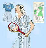 1930s Vintage New York Sewing Pattern 219 Uncut Girls Playsuit & Tennis Dress 10