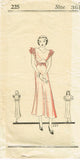 1930s Vintage WT Grant Sewing Pattern 225 Misses Afternoon Dress Size 36 Bust