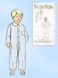 1930s Vintage New York Sewing Pattern 250 Uncut Toddlers Pajamas Size 6