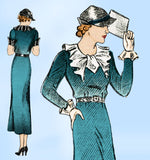 New York 348: 1930s Uncut Misses Street Dress Sz 32 Bust Vintage Sewing Pattern