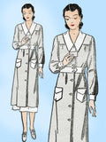 New York 35: 1930s Uncut Nurses Uniform Dress Sz 34 Bust Vintage Sewing Pattern