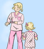 1930s Vintage New York Sewing Pattern 36 Uncut Toddlers 2 Piece Pajamas Size 4