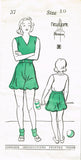 1930s Vintage New York Sewing Pattern 37 Uncut Girls Bubble Bottom Gym Romper 10