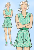 1930s Vintage New York Sewing Pattern 37 Uncut Girls Bubble Bottom Gym Romper 10