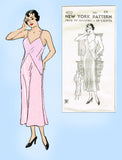 New York 4032: 1930s Rare Uncut Misses Slip Size 48 Bust Vintage Sewing Pattern