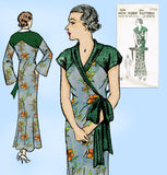 New York 4036: 1930s Glamorous Uncut Misses Negligee 34 B Vintage Sewing Pattern