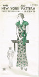 New York 4036: 1930s Glamorous Uncut Misses Negligee 34 B Vintage Sewing Pattern