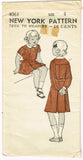 1930s Vintage New York Sewing Pattern 4061 Cute Uncut Toddler Girls Dress Size 4
