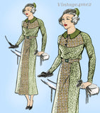 New York 4080: 1930s Uncut Women's Street Dress Size 34 B Vintage Sewing Pattern