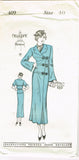 New York 409: 1930s Uncut Misses Slender Coat Sz 40 Bust Vintage Sewing Pattern