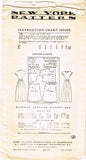 1940s Original Vintage New York Pattern 436 Uncut Misses Designer Dress Sz 32B