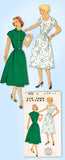 1940s Original Vintage New York Pattern 436 Uncut Misses Designer Dress Sz 32B