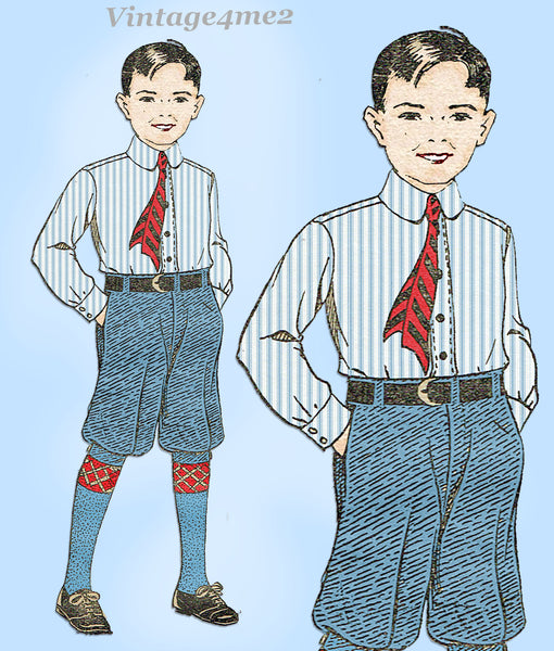 1930s Vintage New York Sewing Pattern 476 Uncut Little Boys Knickers & Blouse 10