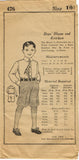 1930s Vintage New York Sewing Pattern 476 Uncut Little Boys Knickers & Blouse 10