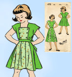 New York 478: 1940s Uncut Little Girls Dress Sz 12 Vintage Sewing Pattern