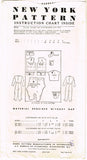 1940s Original Vintage New York Pattern 536 Cute Toddlers Footie Pajamas Size 2