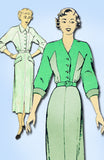 1940s Vintage New York Sewing Pattern 554 Misses Dress Great Lines Size 16 34B