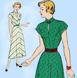 New York 623: 1940s Uncut Misses Day Dress Sz 37 B Vintage Sewing Pattern