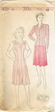 1940s Original Vintage New York Sewing Pattern 629 Uncut WWII Jumper Suit 30 B