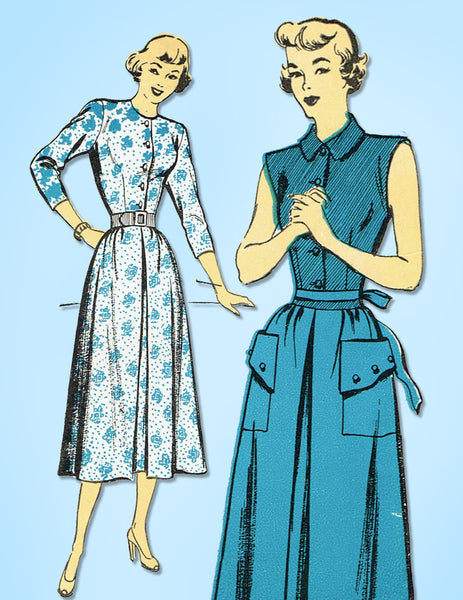 1950s Vintage New York Sewing Pattern 640 Uncut Misses Skirt & Blouse Size 35 B