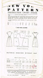 1940s Vintage New York Sewing Pattern 725 Uncut Misses Shirtwaist Dress Size 30B