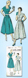 1940s Vintage New York Sewing Pattern 725 Uncut Misses Shirtwaist Dress Size 30B