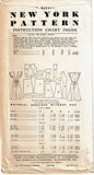 New York 742: 1940s Rare Uncut Misses Apron Set Size 34 B Vintage Sewing Pattern