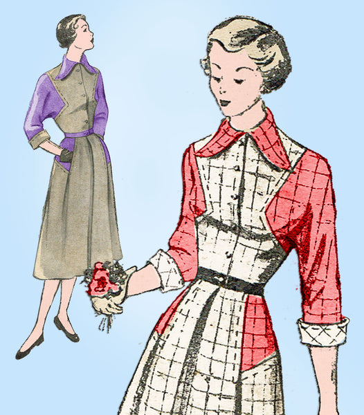 New York 788: 1940s Misses Louise Scott Dress Sz 31 Bust Vintage Sewing Pattern - Vintage4me2