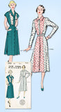 1950s Vintage New York Sewing Pattern 793 Uncut Misses Shirtwaist Dress Sz 36 B